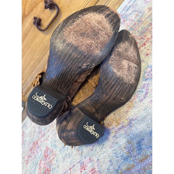 Old Gringo Adela Women's 9 Leopard Fringe Distressed Leather Ankle Boots - Picture 6 of 10